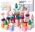 48 PCS Wooden Stacking Rocks Building Blocks, Sensory Toddler Learning Montessori Toys for 3 Year Old, Preschool Classroom Must Haves, Educational STEM Toys 3 4 5 6 Year Old Baby Girls Boys Gifts