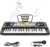 M SANMERSEN Piano Keyboard for Kids, Piano for Kids Music Keyboards 37 Keys Electronic Pianos with Music Book Bracket Musical Toys for Toddlers Kids Beginners 3-8 Years Old Girls Boys