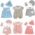 DC-BEAUTIFUL 6 Set Clothes Gift for Infant, Girl Baby, 14 Inch -18 Inch Includes Doll Outfits Dress Hat Socks, Total 14 Pcs Onesies Clothes Pajamas Costumes