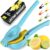 Zulay Metal 2-In-1 Lemon Squeezer Manual – Sturdy, Max Extraction Hand Juicer Lemon Squeezer Gets Every Last Drop – Easy to Clean Manual Citrus Juicer – Easy-to-Use Lemon Juicer Squeezer – Blue/Yellow