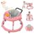 Baby Walker Foldable, Baby Walkers and Activity Center for Boys Girls Babies 6-12 Months with Feeding Tray & Music, and 5 Adjustable Heights, Baby Walker with Wheels