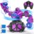 Remote Control Robots Toys Gifts for Boys 5-7 6 9 8 13 Age 360-Degree Rotating Robot Battling STEM Toys Dueling Robots Birthday Gift Ideas Present Kids Children (Purple)