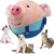 Interactive Moving Pet Plush Toy – Squeaky Dog Ball, Washable Cartoon Pig, Jumping Vibrating Wiggling Sound Electronic Dog Toy – Automatic Rolling Action for Active Dogs.