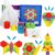 155 Pcs Wooden Pattern Blocks Set Geometric Shape Puzzle Kindergarten Classic Educational Montessori Tangram Toys for Kids Ages 4-8 with 24 Pcs Design Cards