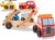 Melissa & Doug Wooden Emergency Vehicle Carrier Truck With 1 Truck and 4 Rescue Vehicles