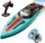 Brushless RC Boat 40+MPH, Remote Control Boat for Adults Kids Enthusiasts, 19″ Large Fast Racing Boat for Salt Water, Lake, River, Fishing with Self-Righting, LED Light, Low Battery Alarm