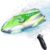 GoolRC Mini RC Boat with LED Lights, Remote Control Boat for Kids and Adults, 2.4GHz Stunt RC Racing Boats with 360° Flip for Bathtub, Pools and Lakes, Gift for 6+ Year Old Boys and Girls (Green)