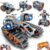 5-in-1 Building Toys with LED Light, APP & Remote Controll Building Block Set, 604 PCS RC Tech Rechargeable Tank Robot Sleigh Tracked Racer Toy, Gift for Kids Boys Girls Ages 6 7 8 9 10 11 12+