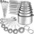 Measuring Cups and Spoons Set, 7 Stainless Steel Nesting Measuring Cups & 7 Spoons, 5 Mini Measuring Spoons & 2 Detachable Rings, Kitchen Gadgets for Cooking & Baking, Set of 21