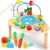 oathx Activity Table for 1+ Year Old, 6 in 1 Wooden Montessori Activity Center Play Table with Bead Maze Shape Sorter Fishing Game, Kids Sensory Educational Toddler Learning Toys 1st Birthday Gifts