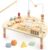 Joyreal Activity Table Busy Board for 1 Year Old, Toddler Activity Table with Fishing Game, Bead Maze, Shape Sorter, Montessori Activity Center for Boys Girls