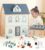 PairPear Wooden Toys Dollhouse,3 Story Dollhouse Kit with Doll House Accessories and Furniture 64 Pieces,Wooden Dollhouse Gift for Girls and Boys 3 Years and Up