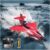 RC Plane for Water Land & Air, Amphibious Tri-Phibian Aircraft, 6CH brushless Powered RC Airplane That can Fly Against The Wind, 2.4GHz RTF Airplane (red)