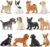 Toymany 12PCS Mini Dog Figurines Toy Set, Realistic Detailed Plastic Puppy Figures Playset, Hand Painted Dogs Animals Toy, Cake Toppers Easter Eggs Christmas Birthday Gift for Kids Toddlers