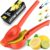 Zulay Metal 2-In-1 Lemon Squeezer Manual – Sturdy, Max Extraction Hand Juicer Lemon Squeezer Gets Every Last Drop – Easy to Clean Manual Citrus Juicer – Easy-to-Use Lemon Juicer Squeezer – Red/Yellow