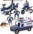 Liberty Imports 8 PCS Police Rescue Patrol Toy Vehicles and Figures Playset – Helicopter, SWAT Truck, Motorcycle, Action Figures, K-9, Weapons, and Accessories for Kids Imaginative Pretend Play