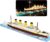 Snlywan 1706 PCS Titanic Toys Building Set with LED Strip, Model Blocks Kit, Micro Mini Light Up Toy,Titanic Gifts for Adults and Kids