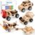 Poraxy 5 in 1 STEM Kits for Kids Age 8-10, Science Building Projects Craft for 8-12, Model Car Kits, Toys for Ages 8-13, Wooden 3D Puzzles, Birthday Gifts for 7 8 9 10 11 12 13 Year Old Boys and Girls