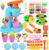 Play Color Dough Sets for Kids Ages 3-8,34 Pcs Dough Ice Cream Toy Kitchen Party Creative Game Sets,22 Dough Tools &12 Clay Dough,Birthday Gift for Kid