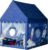 Kids Play Tent Playhouse Indoor Outdoor Boys Toddler Large Castle Play House Spaceship Tent, Outer Space Rocket Blue