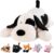 meowtastic Black & White Dog Weighted Stuffed Animals – 22 Inch 4.5 Pounds Weighted Plush Dog Stuffed Animals – Big Stuffed Dog Plush Pillow – Cute Plush Toys Gifts for Kids & Adults (22″ 4.5 lbs)