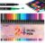 Dual Brush Markers for Adult Coloring Books, 24 Colored Fine Point Marker Pen for Back to School Supplies Bullet Journaling Note Taking Drawing