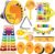 Toddlers Musical Instruments for Baby 1-3,Wooden Music Toys Set | Percussion Drum,Xylophone,Maracas Shakers,Tambourine | 14 PCS Dinosaur Instrumentos Musicales para Niños Kit for Kids Early Education