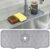 Kitchen Sink Splash Guard – Silicone Faucet Handle Drip Catcher Tray, Dish Soap Dispenser and Sponge Holder Mat Behind Faucet, Kitchen Gadgets Sink Accessories for Kitchen Counter and Bathroom