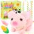 Tagitary Plush Toys Pig for Kids with Sounds,Interactive Electronic Pig Toys That Can Walk,Twitch Nose,Wag Tail,Stuffed Toys for Kids with Leash,Easter Christmas Birthday Gift for Toddlers Kids