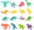 HAPTIME 16 Pcs Mini Dinosaur Figures, Small Luminous Dinosaur Toy, Glow in The Dark Dinosaur Party Favors Cake Toppers, Plastic Dino Toys for Kids Easter Basket Suffers Treasure Goody Bag