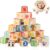 Joqutoys ABC Wooden Building Blocks for Toddlers 1-3 Large, 26 PCS Alphabet & Number Stacking Blocks, Educational Learning Toys for Boys Girls Kids Gifts 1.65”