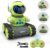 DEERC Robot Toys for Kids 5-7,Walkie Talkie Remote Control Emo Robot W/Gesture Sensing,16 LED Eyes,Auto Demo,Music,Flexible Head & Arms,Rechargeable RC Toys Xmas Birthday Gifts for Boys Girls