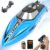 VOLANTEXRC Brushless RC Boats for Adults, 30+MPH 17.7″ High Speed Remote Control Boat with Rechargeable Battery for Lakes, 2.4 GHz Fast RC Boat for Adults (Blue)