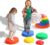 makarci Stepping Stones for Kids, 5pcs Non-Slip Plastic Balance stones, Promoting Children’s Coordination Skills Sensory Play Equipment, toddler toys for Age 3 4 5 6 7 8 Years