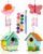 4 Pack DIY Bird House Wind Chime Kits for Children to Build and Paint, Wooden Arts and Crafts for Kids Girls Boys Toddlers Ages 8-12 4-6 6-8, Paint Kit Includes Paints & Brushes