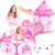 3 in 1 Girls Princess Play Tent for Kids: Pop Up Toddlers Playhouse with Baby Crawl Tunnel, Ball Pit and Castle Tent – Pink Children Play Tent Toys Indoor and Outdoor Game for Birthday Gift