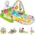 Fisher-Price Baby Playmat Deluxe Kick & Play Piano Gym, Green Musical Learning Toy with Developmental Activities for Newborns 0+ Months