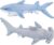 Bedwina Stuffed Animal Sharks – Pack of 2 Large, 14 inch Mako & 13 inch Hammerhead Plush Shark Toys, Stuff Animals Toy, for Baby Toddlers & Kids