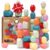 BUNMO Wooden Stacking Rocks 40pcs – Montessori Toys for 1 + Year Old – Stimulating Creative & Imaginative Play – One Year Old Baby Blocks Toy – Toys for 1 + 2 3 Year Old Boy or Girl Toys Gifts