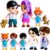 FUNERICA Dollhouse People Figures Playset – Adorable Dollhouse Family Members with Pets, Doctor, and Nurse. Little People Figures Doll House Accessories Toys