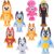 8 PCS Wolfs-Bluey Figures Toys Playset, Wolves-Bluey Action Figurines Family and Friends Set; Bingo, Bandit, Chilli, Coco, Snickers, Rusty and Muffin – Cake Toppers 2.5-3″