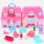 deAO Dollhouse Toys for Girls with Light and Music, Portable Dollhouse Playset with Carry Handle,Girls Doll House with 2 Stories and Furniture Toy for Kids Girls & Boys