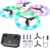 Drones for Kids, RC Drone with Cool Led Lights Mini Remote Control Beginner Drone Indoor Outdoor RC Quadcopter with 3D Flip and 2 Rechargeable Battery Flying Toys Gift for Boys Girls