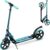 Skidee Scooter for Adults and Teens – Adjustable Height, Kids Scooter, Folding Scooter, Large Sturdy Wheels for Smooth Ride, Lightweight, Durable, Anti-Shock Suspension, Outdoor Toys, up to 220 lbs