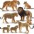 Toymany 8PCS 2-5″ Plastic Jungle Animals Figures Playset Includes Baby Animals, Realistic Lion, Tiger, Cheetah, Leopard Figurines with Cubs, Cake Toppers Christmas Birthday Toy Gift for Kids Toddlers