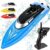 RC Boat Remote Control Boats for Pools and Lakes, RH701 15km/h High Speed Mini Boat Toys for Kids Adults Boys Girls Blue