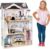 Lil’ Jumbl Kids Wooden Dollhouse, with Elevator, Balcony & Stairs, Accessories & Furniture Included X-Large 3 Story Easy to Assemble Doll House Toy