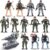 LovesTown 13PCS Military Action Figures, Army Men Toy Set with Weapons Special Force Soldiers Riding on Armored Vehicle for Kids Birthday Gift