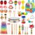 Toddler Musical Instruments Set, 32 PCS 19 Kinds Wooden Percussion Instruments Toys for Kids Playing Preschool Education, Early Learning Baby Musical Toys for Boys and Girls Gift