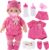 DONTNO 12 Inch Baby Doll with Clothes and Accessories, Reborn Alive Baby Doll Feeding and Caring Set with Baby Bottles Diaper Nipple for Little Girls Pretend Play Set